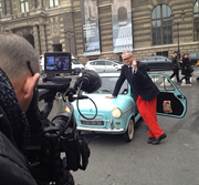 Vespa 400 tournage mission TV