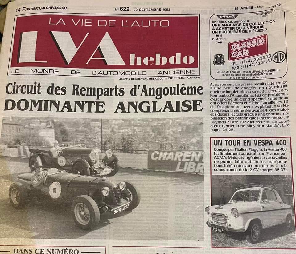 Article Vespa 400 LVA 1993