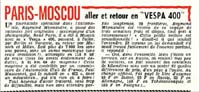 Article de presse Vespa 400 Journal de Tintin n°525