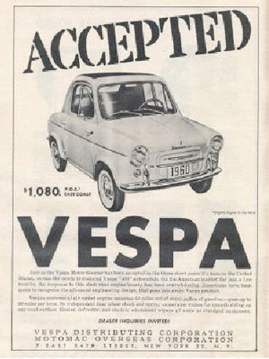 pub Vespa 400 aux USA