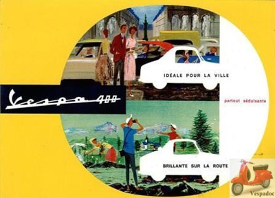 Couverture brochure publicitaire Vespa 400
