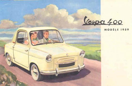 Couverture réclame Vespa 400