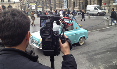 Ma vespa 400 en tournage TV