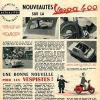 Article de presse Vespa 400 Journal de Tintin n°524
